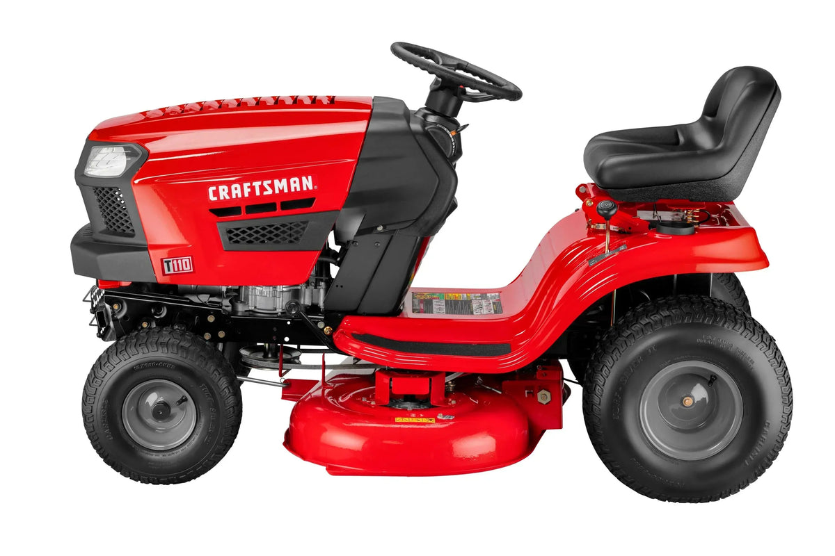 Craftsman T110 42-in Riding Lawn Mower -- 17.5 HP Briggs & Stratton Engine -- 7-Speed Transmission -- Model 13AN77XS093