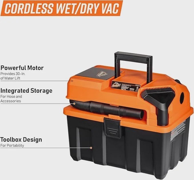 Armor All 2.5-Gallon 20V Cordless Wet Dry Vacuum C DVTB202 0902