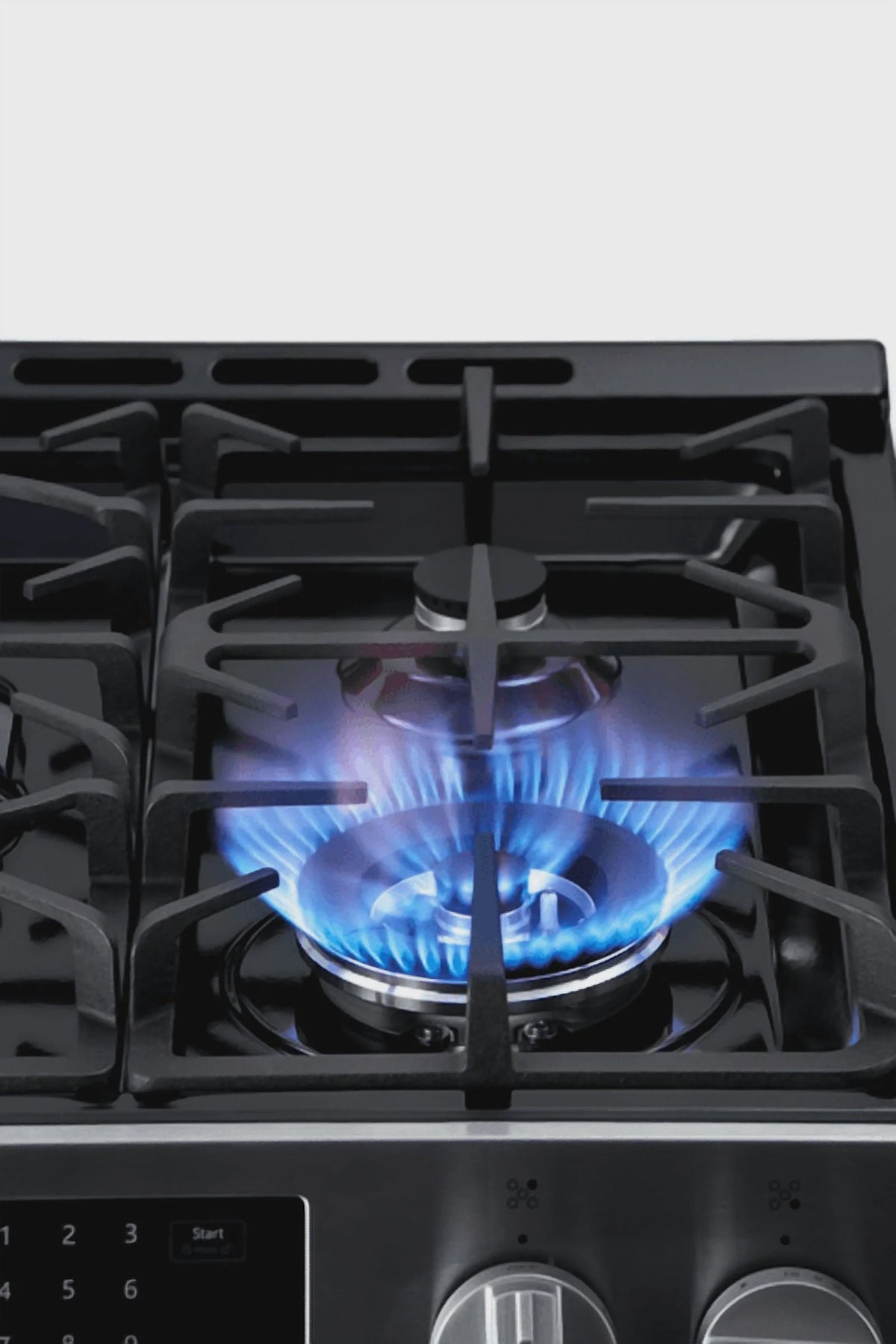 Kenmore 22-76853 5.6 cu. ft. Front-Control 5 Burner True Convection Gas Range with Oven, Large Window, Three Oven Racks, Dishwasher Safe Cast Iron...