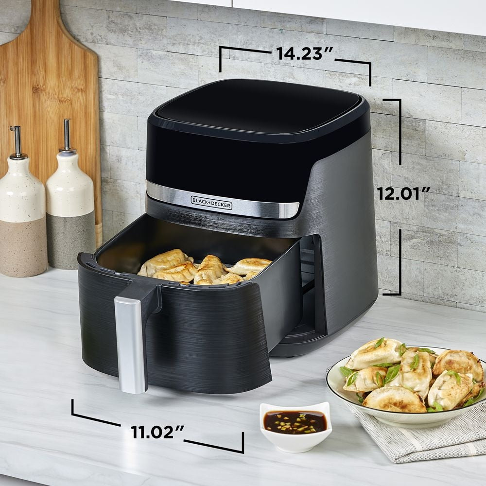 Black & Decker 8-in-1 Digital Air Fryer with Non-Stick Cooking Basket, 6-qt