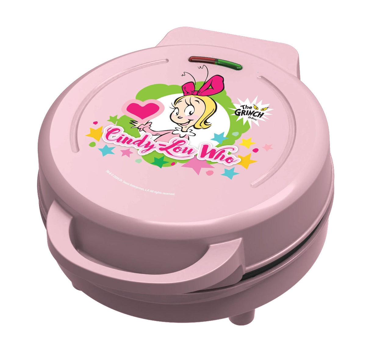 Dr. Seuss Cindy Lou Who Heart Shaped Waffle Pop Maker, Pink