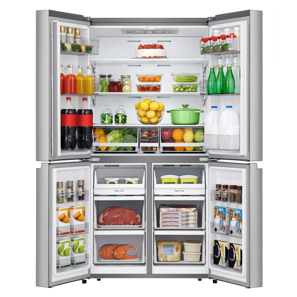GE 36 in. 21.9 cu.ft. Stainless Steel Counter-Depth Refrigerator with Internal Water Dispenser