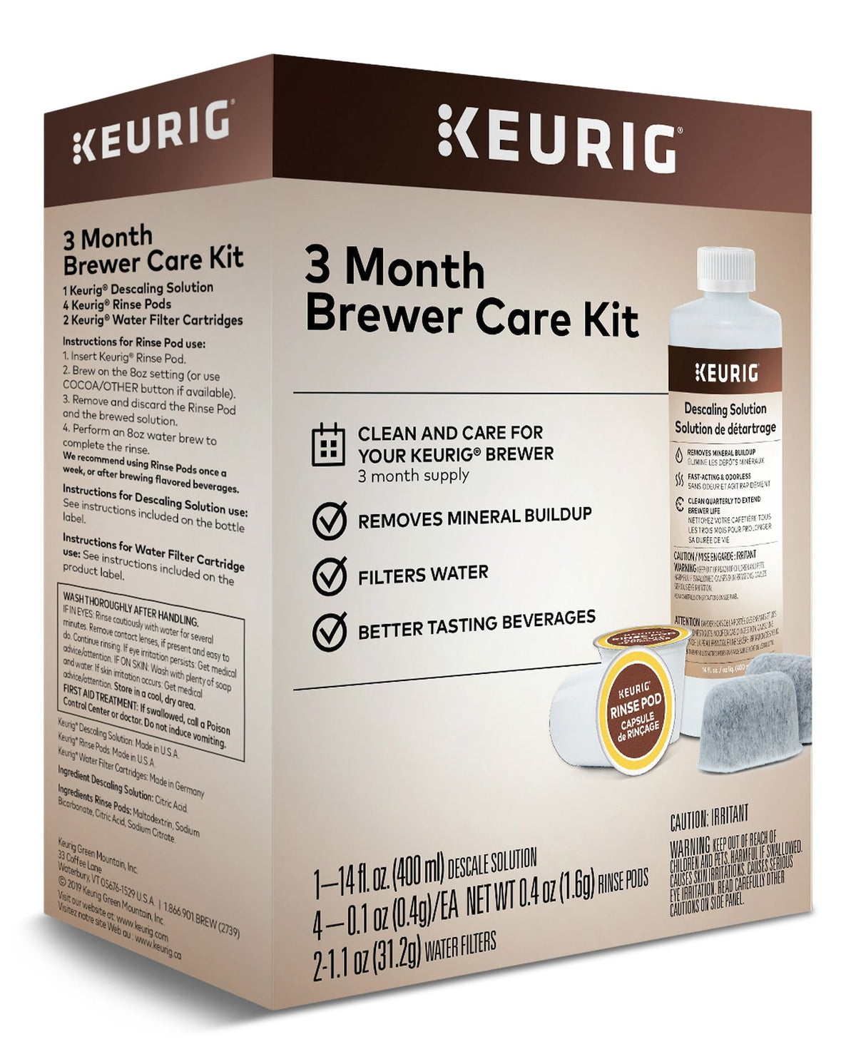 Keurig 3 Month Brewer Maintenance Care Kit