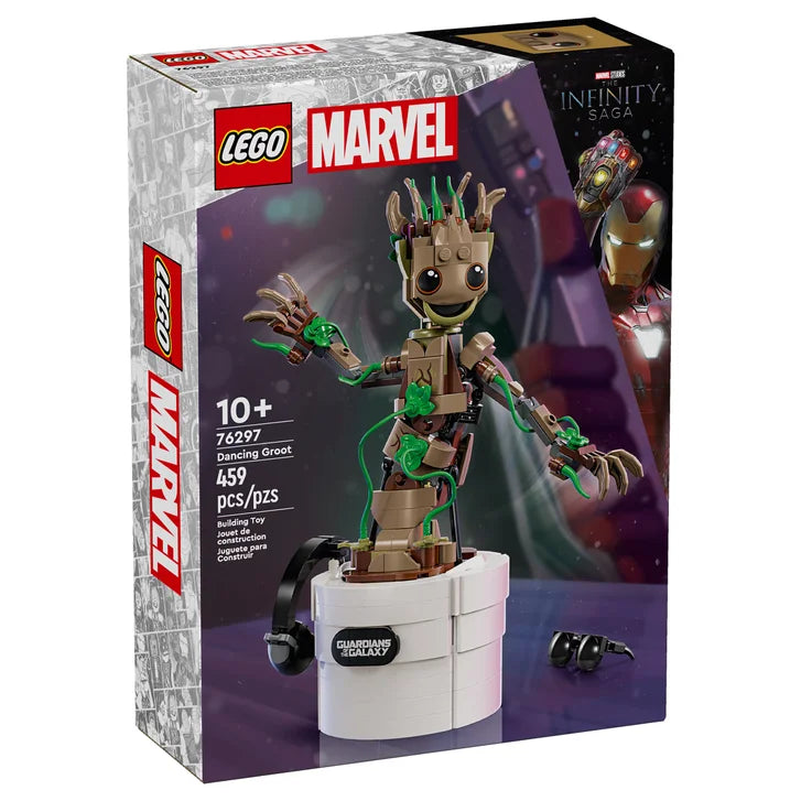 LEGO Marvel Dancing Groot, Animated Guardians of the Galaxy Toy 76297