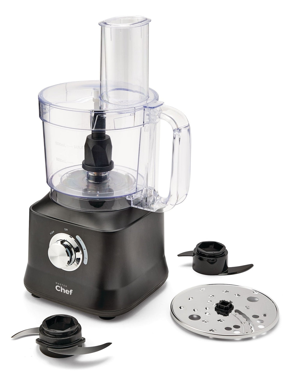 MASTER Chef 2-Speed Electric Food Processor with Pulse Function, Black