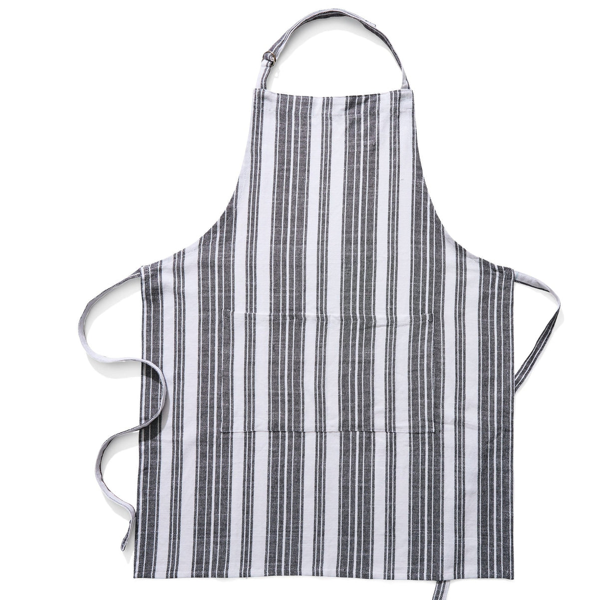 Master Chef Adjustable Stripped Apron for Cooking, Black & White, One Size