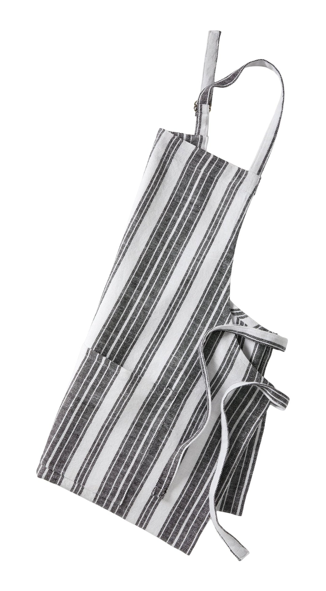 Master Chef Adjustable Stripped Apron for Cooking, Black & White, One Size