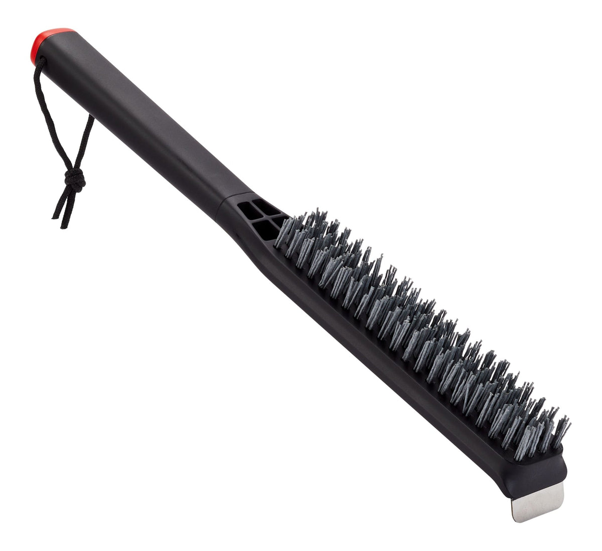 MASTER Chef Pizza Stone Cleaning Brush & Scraping Tool with Ergonomic Grip, Black