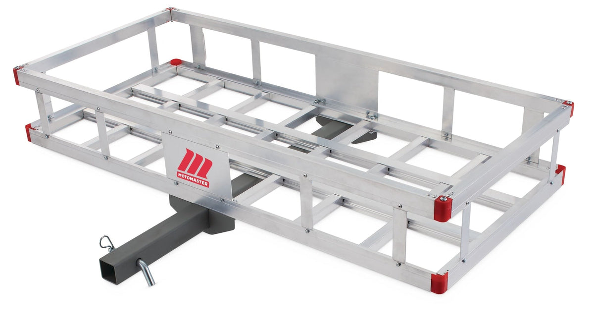 MotoMaster Aluminum Hitch Basket Cargo Carrier, 500-lb Capacity