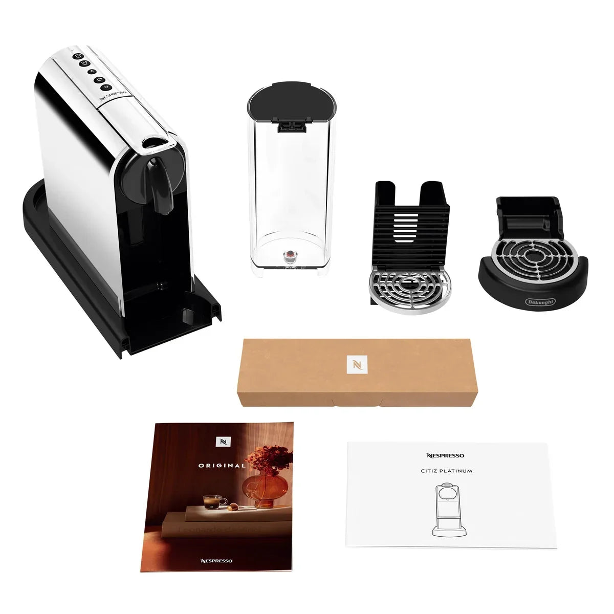 Nespresso Citiz Espresso Machine by De'Longhi, Platinum, with $30 Nespresso coffee voucher