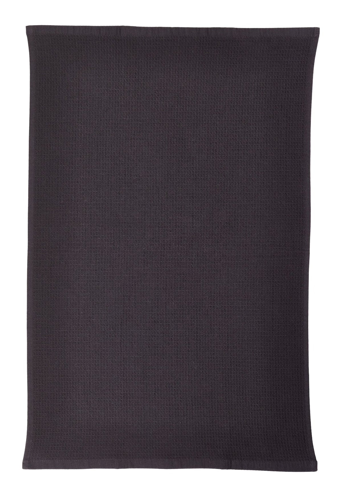 PADERNO Waffle Cotton Terry All-Purpose Kitchen Towels, Black, 2-pk