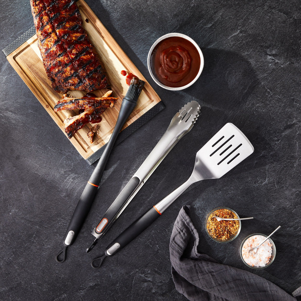 Vida by PADERNO Outdoor BBQ Grill/Griddle Tool Set, 3-pc