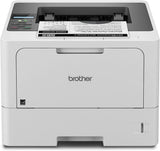 Business single-color laser printer, equipped with dual paper trays, wireless network and gigabit Ethernet connection, double-sided printing, large-capacity paper storage and mobile printing function, white model