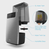 Enrichment HumeXL Ultrasonic Cool Mist Humidifier - Large, Easy-to-Clean Tank, High/Low Mist, 2 360 Mist Nozzles and Night Mode