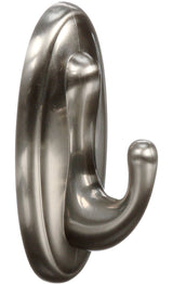 3M Command Medium Traditional Decorative Utility Hook, Brushed Nickel