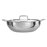 6 Qt Utsava Tri-Ply Clad Stainless Steel Covered Kadai