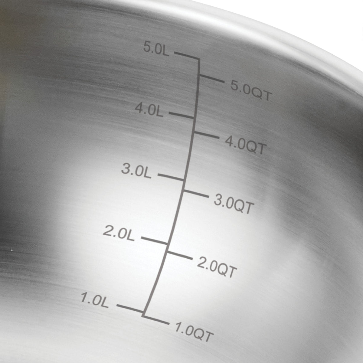 6 Qt Utsava Tri-Ply Clad Stainless Steel Covered Kadai