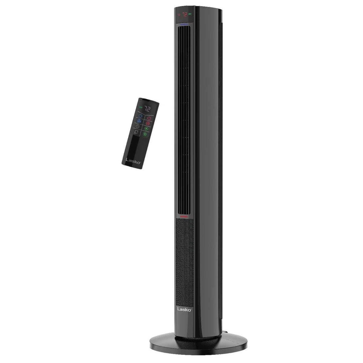 Lasko 42 in 1500W All Season Tower Fan Space Heater with Timer and Remote, White, FH500