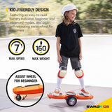 Swagtron Shuttle Zipboard Electric Hoverboard Skateboard 7 mph and 3-Mile Range LED Wheels Bluetooth Speaker