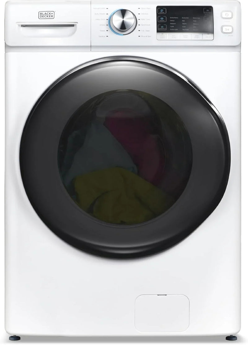 0.9 Cu. Ft. Portable Washer, 6.6 lb. Capacity Washing Machine for Homes & Apartments, 5 Wash Cycles, Quick Connect Sink Adapter and Drain Hose Included, Transparent Lid, BPWM09W, White