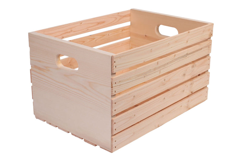 Adwood Solid Pine Wood Storage Crate, 20-in