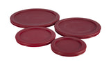 Anchor Hocking Plastic Lid Set, Red, Assorted Sizes, 4-pc