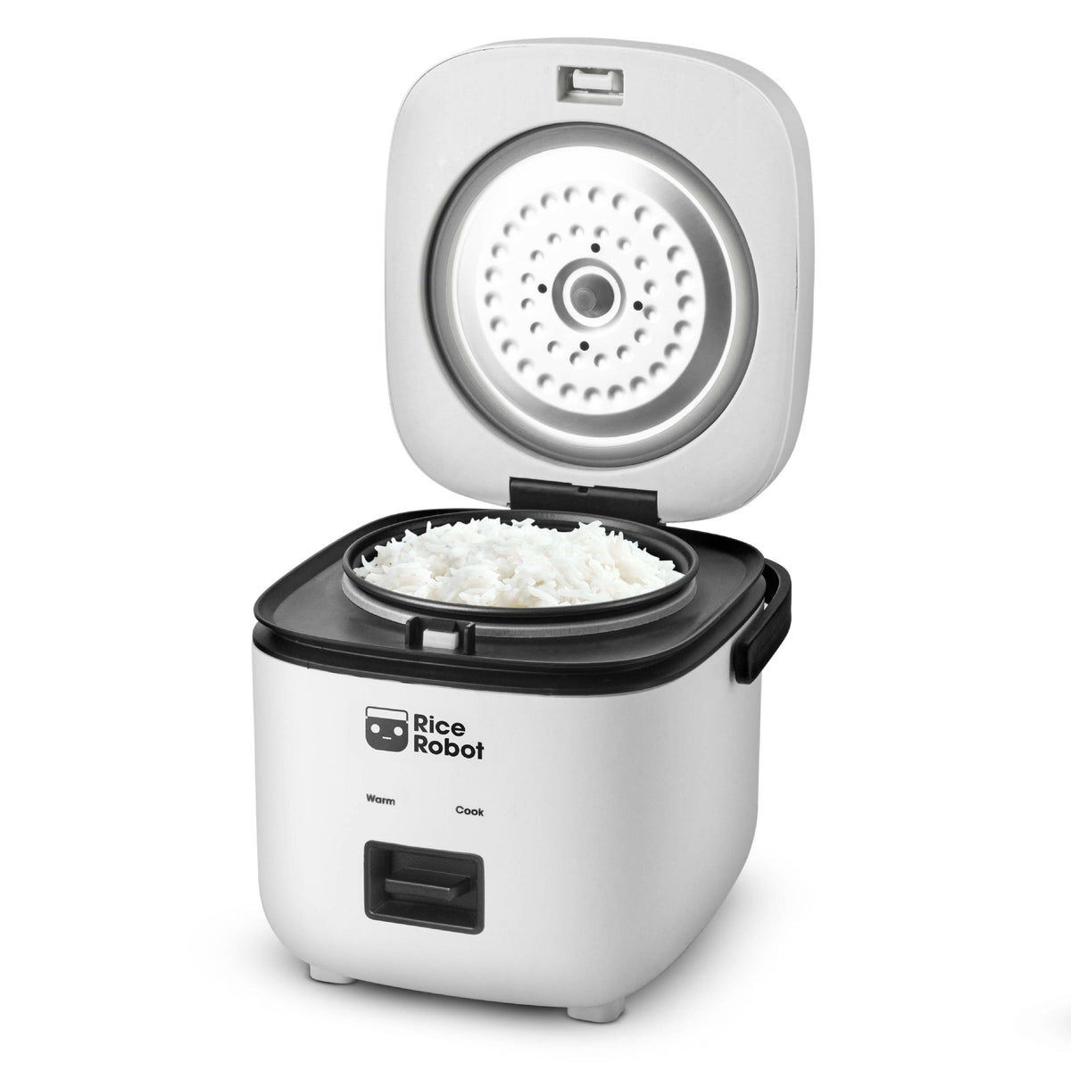 As Seen On TV Ceramic Nonstick Rice Cooker, White, 1-qt