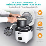 As Seen On TV Ceramic Nonstick Rice Cooker, White, 1-qt