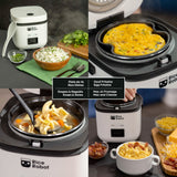 As Seen On TV Ceramic Nonstick Rice Cooker, White, 1-qt
