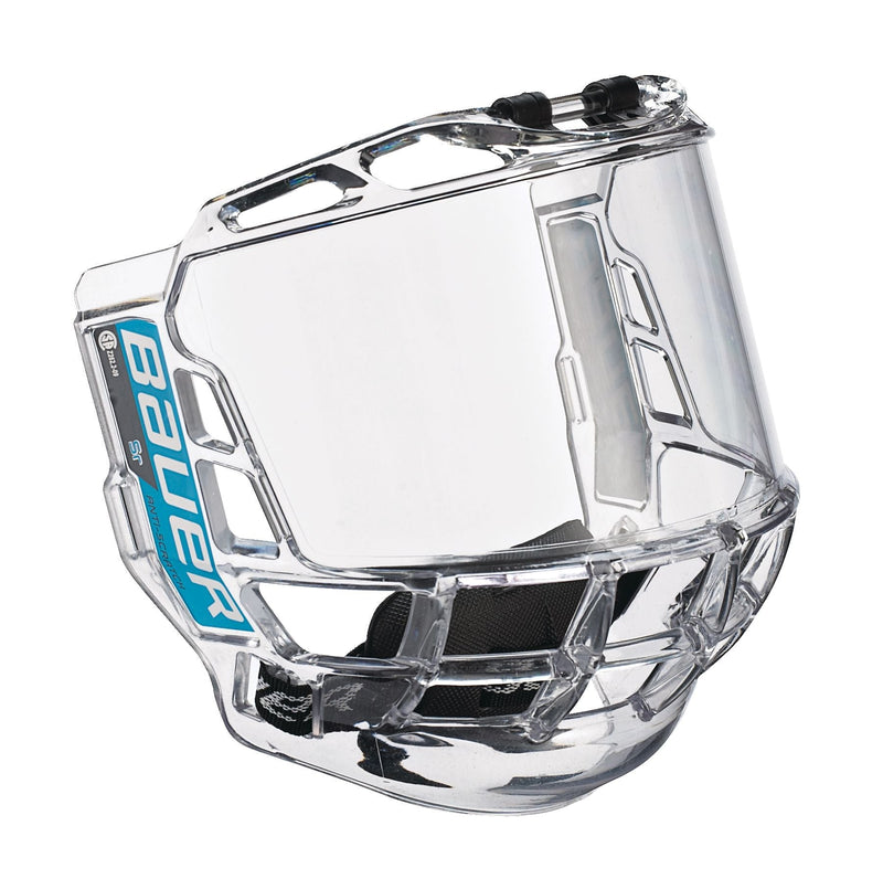 Bauer Concept 3 Clear Hockey Full Face Mask/Shield/Fishbowl with High-Impact Polycarbonate Shield