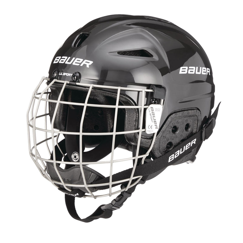 Bauer Lil' Sport Child Hockey Helmet & Cage Combo, Youth, Black