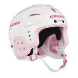 Bauer Lil' Sport Hockey Helmet, Youth, White & Pink
