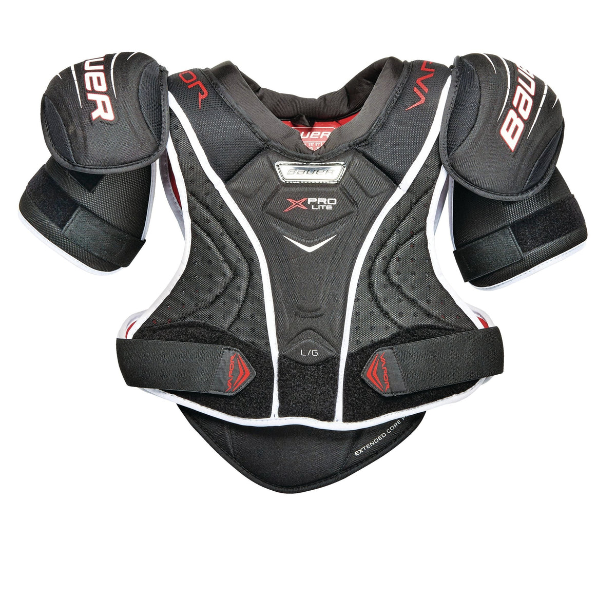 Bauer Vapor X Pro Lite Junior Hockey Shoulder Pads, Comfortable and Lightweight, Black