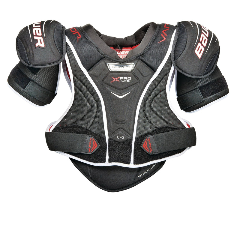 Bauer Vapor X Pro Lite Junior Hockey Shoulder Pads, Comfortable and Lightweight, Black