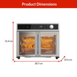 Black & Decker 12-in-1 French Door Digital Countertop Convection Oven with Air Fry, 6-Slices