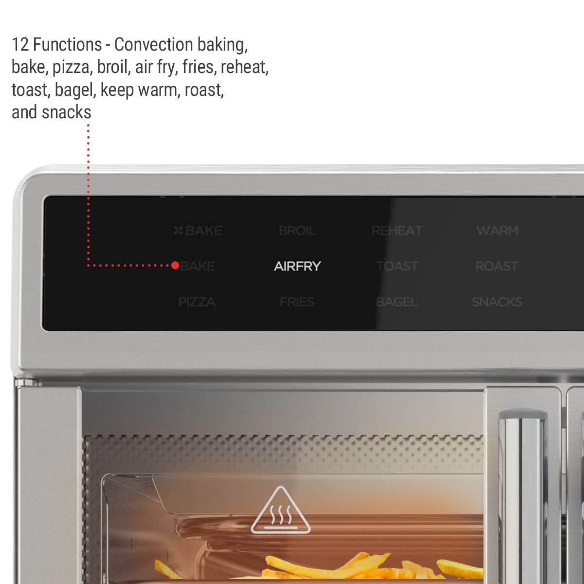 Black & Decker 12-in-1 French Door Digital Countertop Convection Oven with Air Fry, 6-Slices