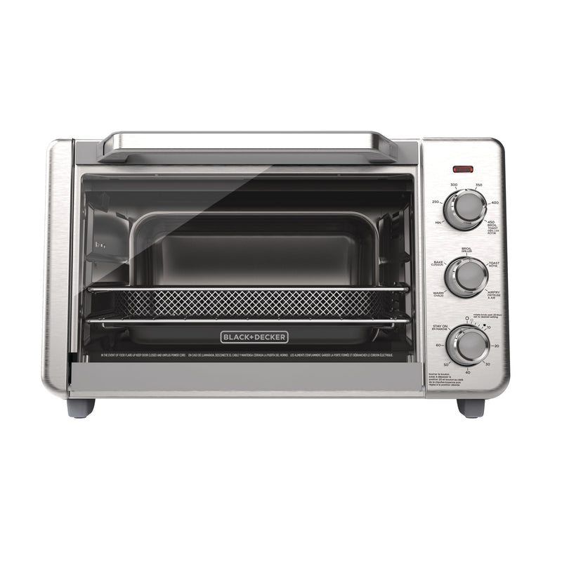 Black & Decker Crisp 'N bake 6-Slice Air Fryer Toaster Oven, Stainless Steel, 5 Cooking Functions