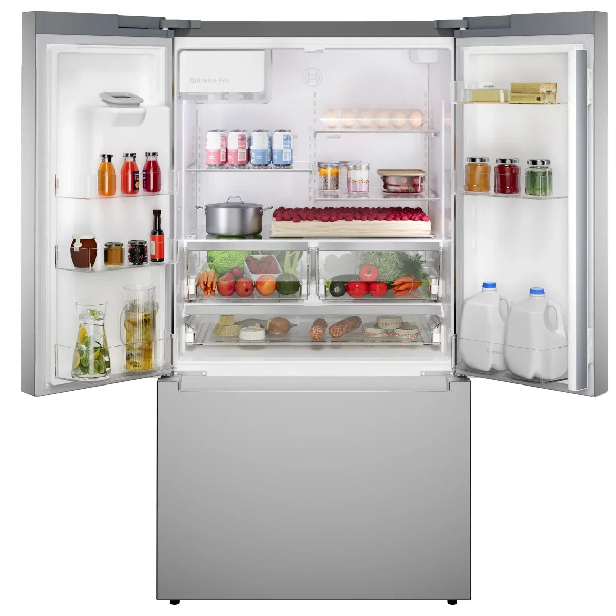 Bosch 500 Series 24 in Stainless Steel German Made Third Rack Dishwasher with Pocket Handle
