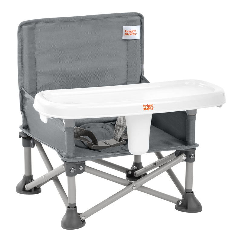 Bright Starts Pop 'N Sit Portable Booster Seat, Grey