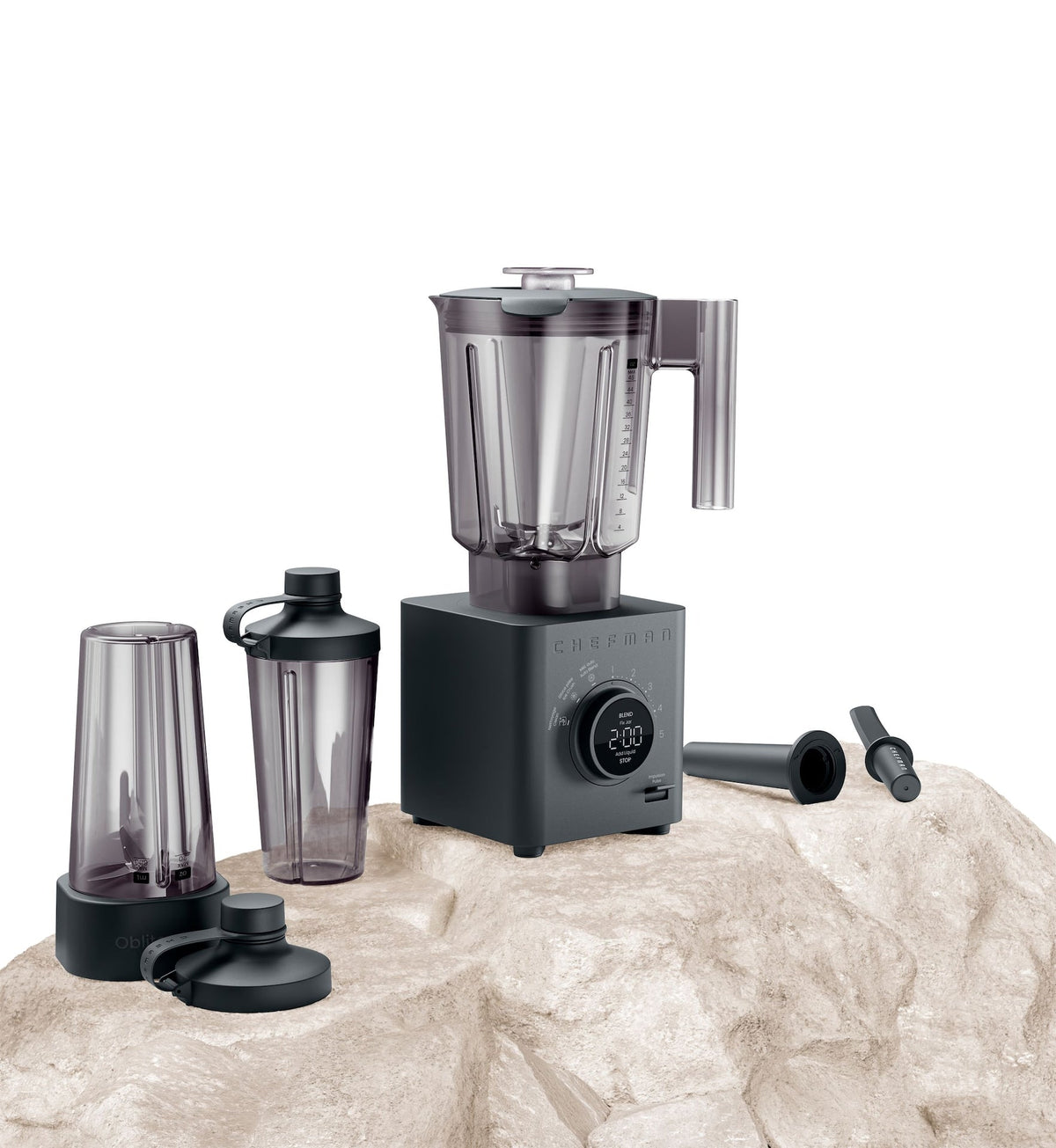 Chefman Obliterator High-Speed Blender with Travel Jars