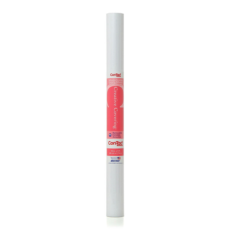 Con-Tact Creative Covering Removable Adhesive Shelf/Drawer Liner, White, 18-in x 9-ft