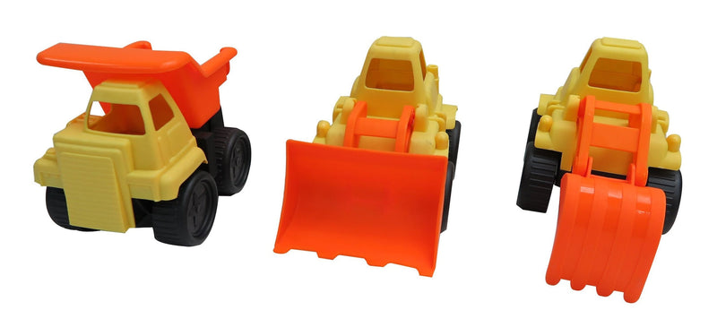 Construction Vehicles Floating Plastic Water Toy, Yellow/Orange, Assorted, Ages 2+, for Summer/Beach Activities