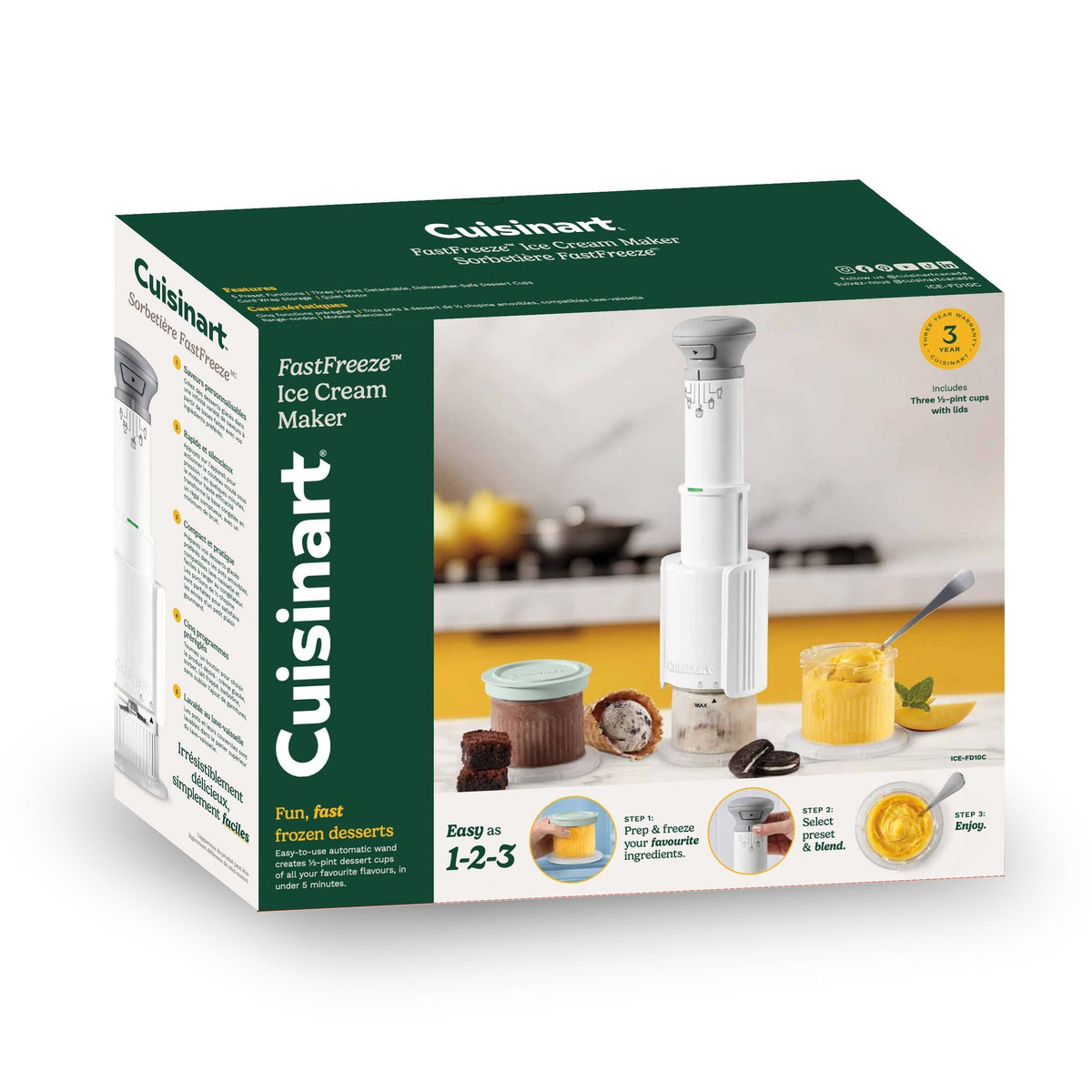 Cuisinart Fast Freeze White Ice Cream & Yogurt Maker