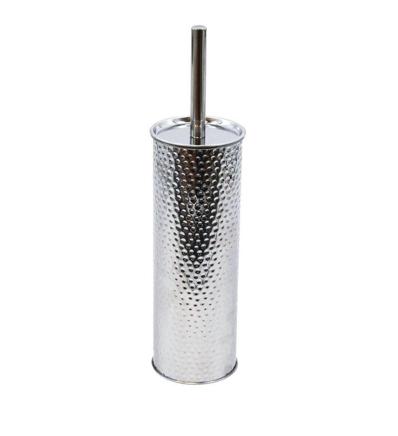 For Living Stainless Steel Compact Long Reach Toilet Brush, Hammered Finish