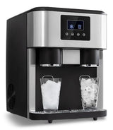 Frigidaire 3-in-1 Compact Countertop Water Dispenser & Ice Maker with LED Display, 33-lb Ice/Day, Stainless Steel