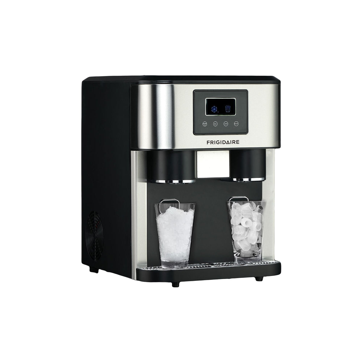 Frigidaire 3-in-1 Compact Countertop Water Dispenser & Ice Maker with LED Display, 33-lb Ice/Day, Stainless Steel