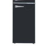 Frigidaire 7.5 cu ft Black Retro Top Mount Refrigerator with Classic Chrome Handle