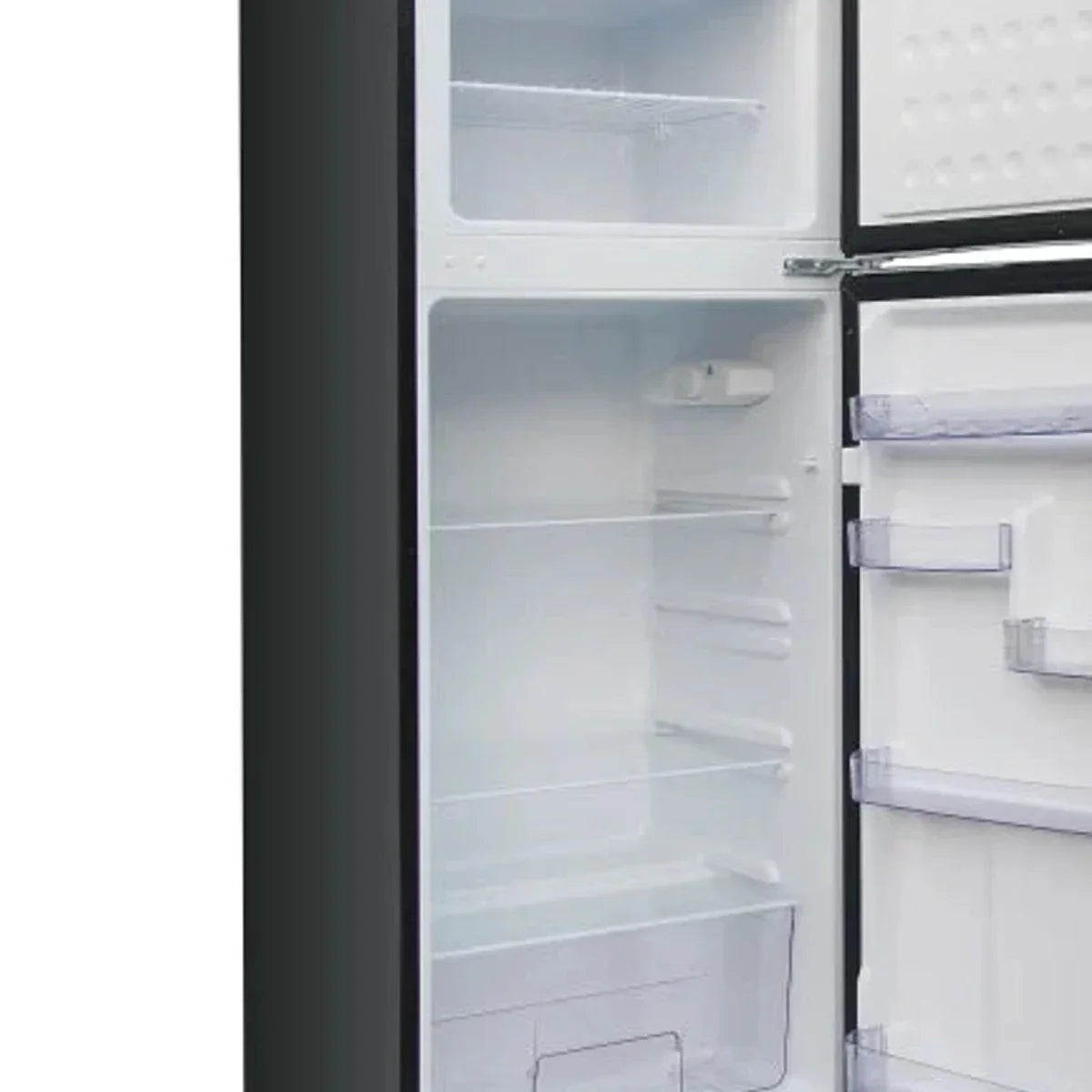 Frigidaire 7.5 cu ft Black Retro Top Mount Refrigerator with Classic Chrome Handle