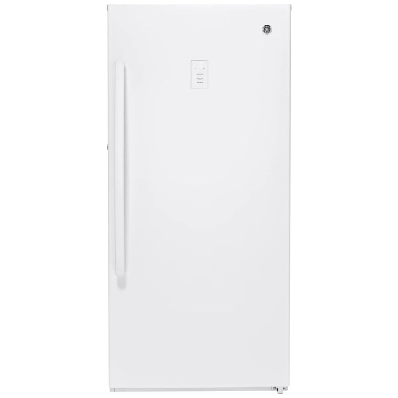 GE White 29 in 14.1 cu. ft. Frost-free Upright Freezer