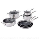 HENCKELS Paradigm Hybrid Ceramic Non-Stick Tri-ply Clad Cookware Set, 11-piece
